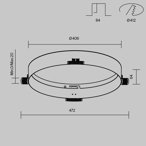 Аксессуар для встраиваемого светильника Technical DLA032-TRS45-W Аксессуар для встраиваемого светильника Technical DLA032-TRS45-W