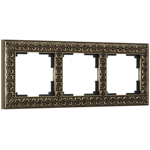 Рамка Werkel Antik на 3 поста бронза WL07-Frame-03 4690389054372 Рамка Werkel Antik на 3 поста бронза WL07-Frame-03 4690389054372