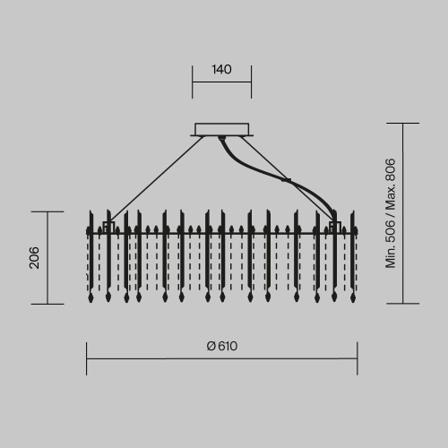 Подвесная люстра Maytoni Rocio MOD036PL-12N Подвесная люстра Maytoni Rocio MOD036PL-12N