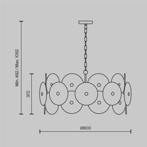 Подвесная люстра Maytoni Aster MOD007PL-10G Подвесная люстра Maytoni Aster MOD007PL-10G