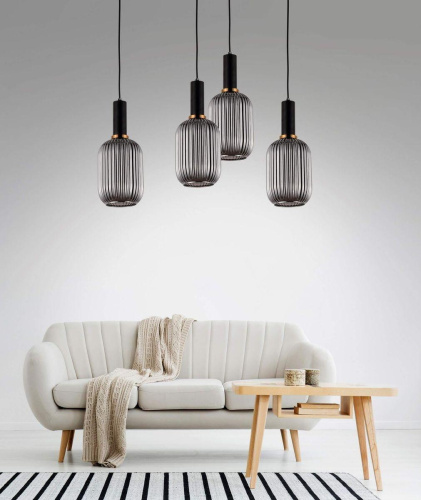 Подвесной светильник Lumina Deco Rico LDP 1218-1 GY+BK Подвесной светильник Lumina Deco Rico LDP 1218-1 GY+BK