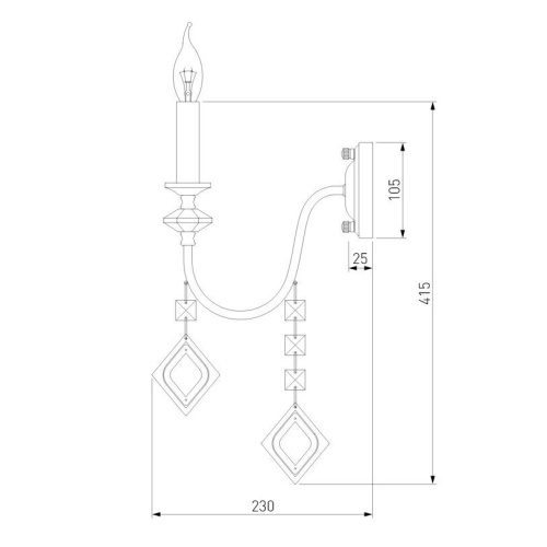 Бра Eurosvet Telao 10120/1 золото/тонированный хрусталь Strotskis Бра Eurosvet Telao 10120/1 золото/тонированный хрусталь Strotskis