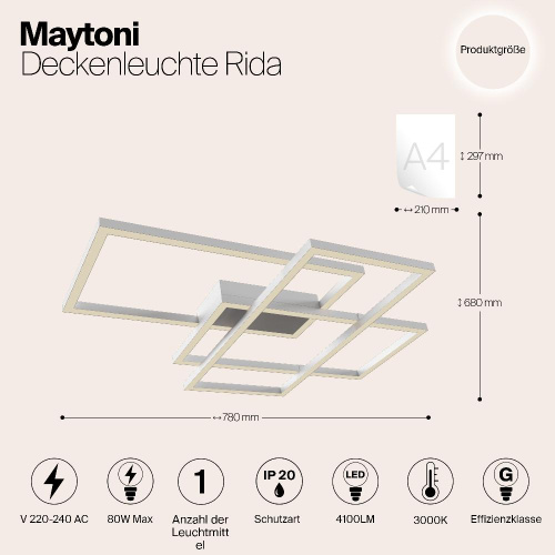 Потолочный светодиодный светильник Maytoni Line MOD015CL-L80W Потолочный светодиодный светильник Maytoni Line MOD015CL-L80W