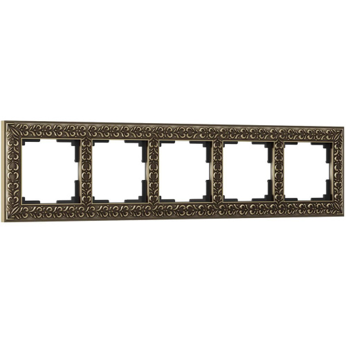 Рамка Werkel Antik на 5 постов бронза WL07-Frame-05 4690389063657 Рамка Werkel Antik на 5 постов бронза WL07-Frame-05 4690389063657