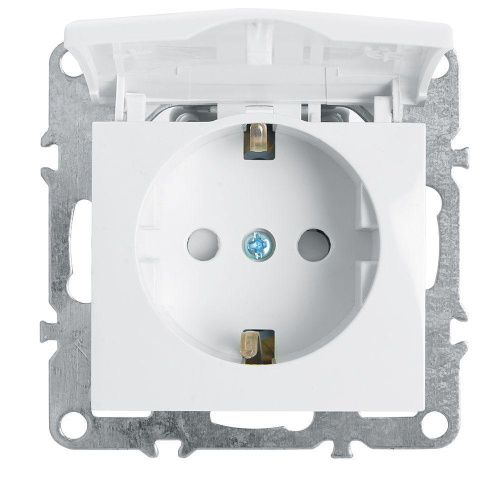 Розетка Feron Stekker Эрна с/з 16A 250V с крышкой защитной шторкой белый PST16-9112-01 39319 Розетка Feron Stekker Эрна с/з 16A 250V с крышкой защитной шторкой белый PST16-9112-01 39319