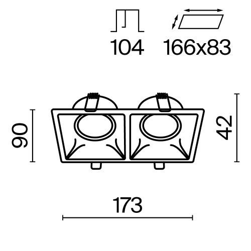 Встраиваемый светильник Technical DL029-2-02B Встраиваемый светильник Technical DL029-2-02B