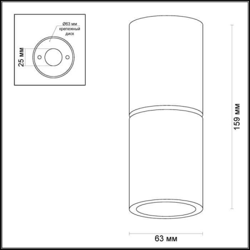 Потолочный светильник Odeon Light Duetta 3583/1C