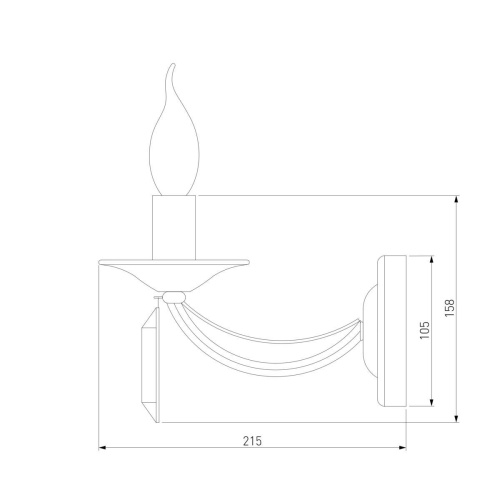 Бра Eurosvet 60087/1 античная бронза