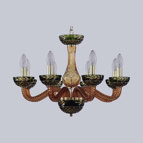 Подвесная люстра Bohemia Ivele 1309/8/200 G Am/Amber-Green/H-1J