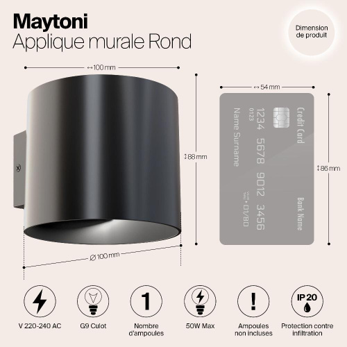 Бра Maytoni Rond C066WL-01B Бра Maytoni Rond C066WL-01B