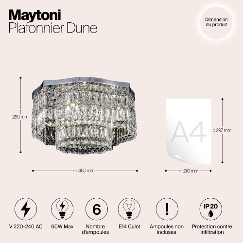 Потолочная люстра Maytoni Dune DIA005CL-06CH Потолочная люстра Maytoni Dune DIA005CL-06CH