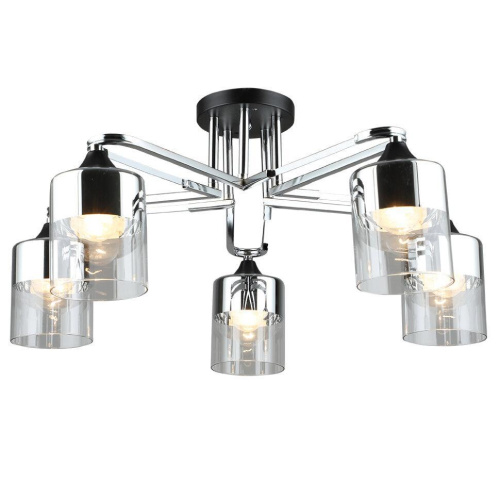 Потолочная люстра Seven Fires Vizer WD3618/5C-BK-CR-CL Потолочная люстра Seven Fires Vizer WD3618/5C-BK-CR-CL