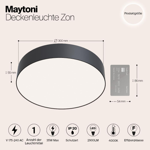 Потолочный светодиодный светильник Maytoni Zon C032CL-L43B4K Потолочный светодиодный светильник Maytoni Zon C032CL-L43B4K