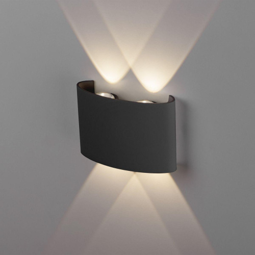 Уличный настенный светодиодный светильник Elektrostandard 1555 Techno Led черный a049672 Уличный настенный светодиодный светильник Elektrostandard 1555 Techno Led черный a049672