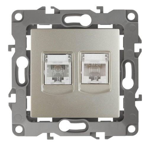 Розетка комбинированная RJ45+RJ11 ЭРА 12 12-3109-04 Б0018251 Розетка комбинированная RJ45+RJ11 ЭРА 12 12-3109-04 Б0018251