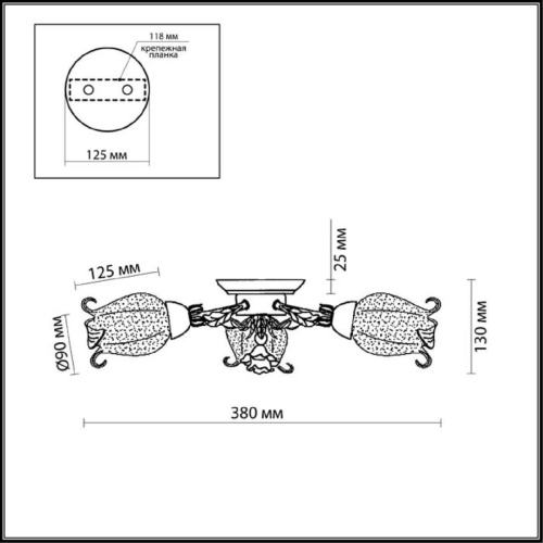 Потолочная люстра Odeon Light Ameli 2252/3C Потолочная люстра Odeon Light Ameli 2252/3C