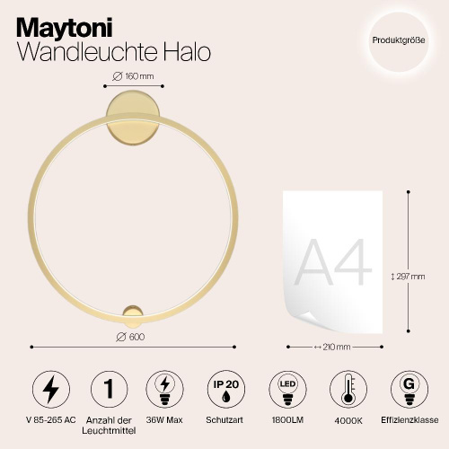 Настенный светильник (бра) Maytoni MOD005WL-L22BSK1 Настенный светильник (бра) Maytoni MOD005WL-L22BSK1