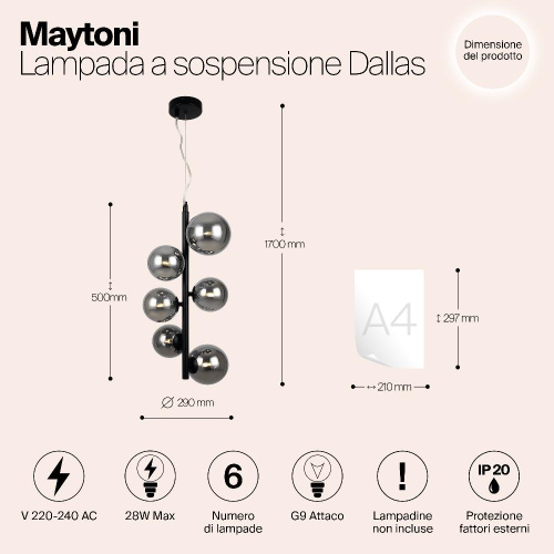 Подвесной светильник Maytoni MOD545PL-06B Подвесной светильник Maytoni MOD545PL-06B