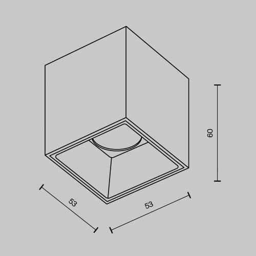 Потолочный светильник Technical C064CL-5W2.7K-SQ-WB Потолочный светильник Technical C064CL-5W2.7K-SQ-WB