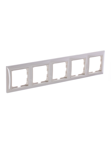 Рамка 5-постовая ABB Basic55 слоновая кость 2CKA001725A1488