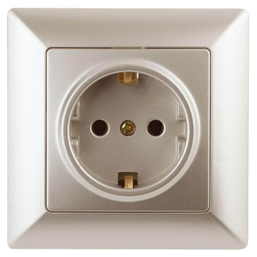 Розетка двойная ЭРА Intro Solo Schuko 2X2P+E 16A 250V со шторками шампань 4-206-04 Б0043343 Розетка двойная ЭРА Intro Solo Schuko 2X2P+E 16A 250V со шторками шампань 4-206-04 Б0043343