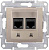 Розетка компьютерная 2хRJ45 Schneider Electric Sedna STP SDN5000168