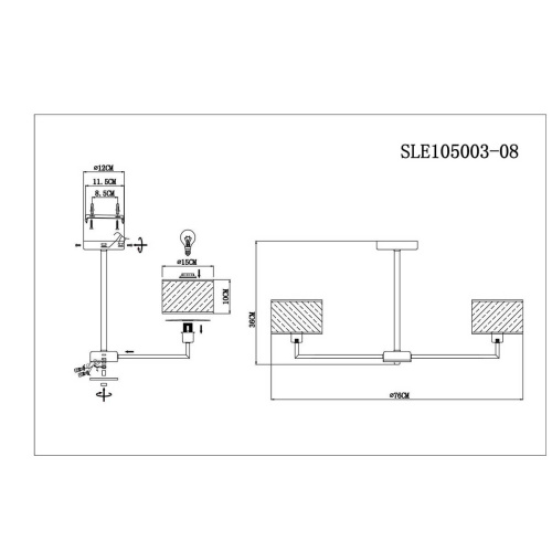 Потолочная люстра Evoluce Belge SLE105003-08 Потолочная люстра Evoluce Belge SLE105003-08