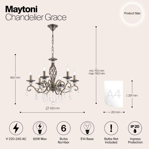 Люстра Maytoni RC247-PL-06-R