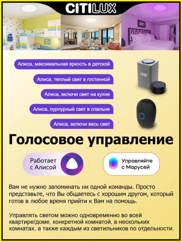 Потолочный светодиодный светильник Citilux Альпина Смарт CL718A100G Потолочный светодиодный светильник Citilux Альпина Смарт CL718A100G