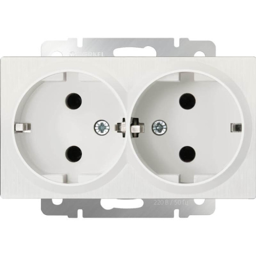 Розетка двойная Werkel перламутровый рифленый WL13-SKG-02-IP20 4690389131295 Розетка двойная Werkel перламутровый рифленый WL13-SKG-02-IP20 4690389131295
