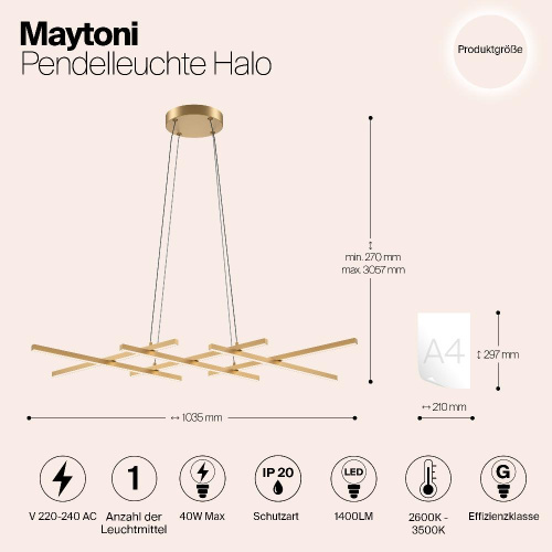 Подвесной светильник Maytoni MOD244PL-L50BSK Подвесной светильник Maytoni MOD244PL-L50BSK