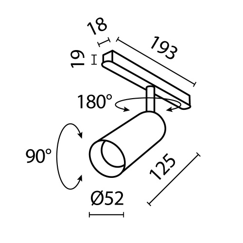 Трековый светильник Technical TR032-4-12WTW-S-DD-B Трековый светильник Technical TR032-4-12WTW-S-DD-B