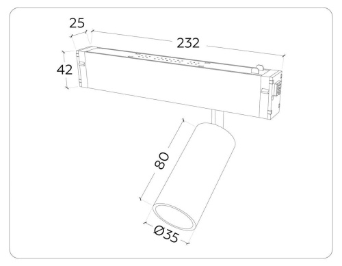 Трековый светодиодный светильник Ambrella Light Track System Magnetic 220V GL1201 Трековый светодиодный светильник Ambrella Light Track System Magnetic 220V GL1201