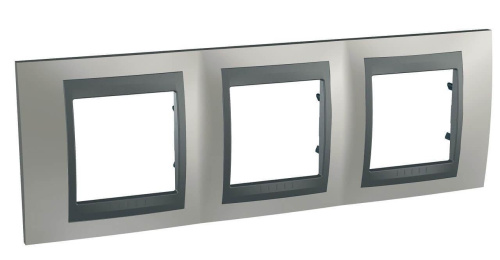 Рамка 3-постовая Schneider Electric Unica Top MGU66.006.239 Рамка 3-постовая Schneider Electric Unica Top MGU66.006.239