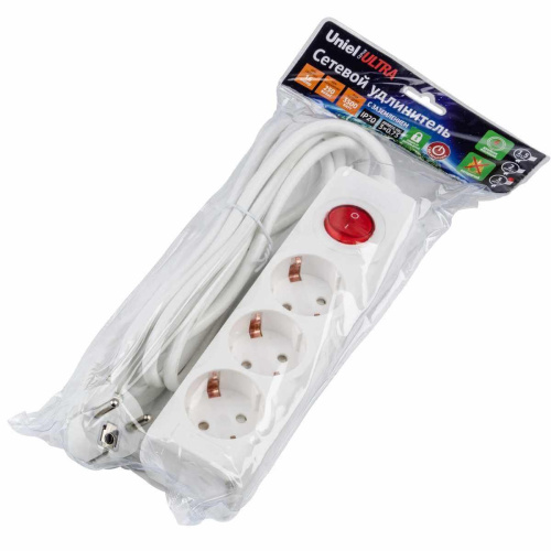 Удлинитель Uniel Ultra 3гн х 3м с/з S-GCU3-3B White UL-00010016 Удлинитель Uniel Ultra 3гн х 3м с/з S-GCU3-3B White UL-00010016