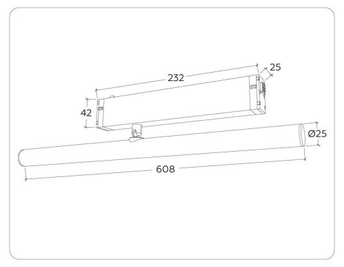 Трековый светодиодный светильник Ambrella Light Track System Magnetic 220V GL1361 Трековый светодиодный светильник Ambrella Light Track System Magnetic 220V GL1361