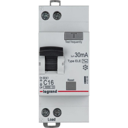 Выключатель автоматический дифференциального тока Legrand RX3 2П 16А 6кА AC 419399 Выключатель автоматический дифференциального тока Legrand RX3 2П 16А 6кА AC 419399