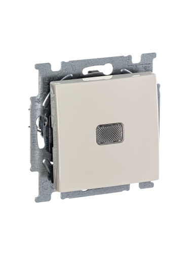 Выключатель одноклавишный ABB Basic55 10A 250V с подсветкой слоновая кость 2CKA001012A2156