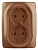 Розетка ЭРА 12 2x2P E Schuko со шторками 16A 250V 12-2108-14 Б0036450