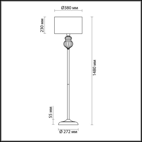 Торшер Odeon Light Lilit 4687/1F Торшер Odeon Light Lilit 4687/1F