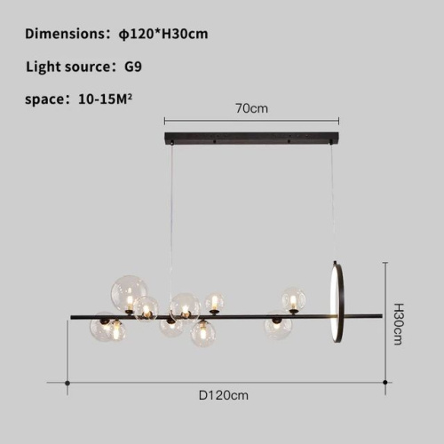 Люстра KG1233P-10 black/clear Люстра KG1233P-10 black/clear