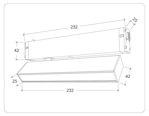 Трековый светодиодный светильник Ambrella Light Track System Magnetic 220V GL1322 Трековый светодиодный светильник Ambrella Light Track System Magnetic 220V GL1322