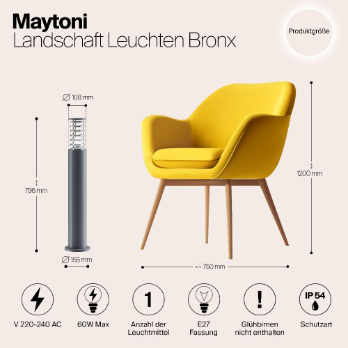 Ландшафтный светильник Maytoni Outdoor O576FL-01GR1 Ландшафтный светильник Maytoni Outdoor O576FL-01GR1