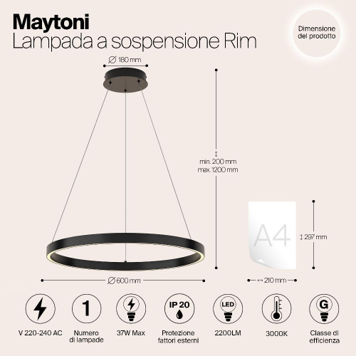 Подвесной светильник Maytoni MOD058PL-L32B3K Подвесной светильник Maytoni MOD058PL-L32B3K