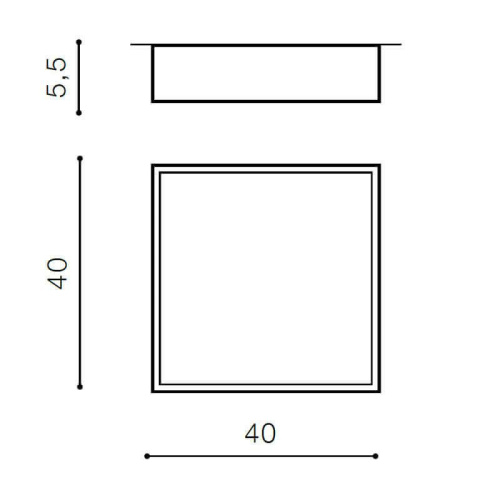 Накладной светильник Azzardo Monza Square 40 AZ2275 Накладной светильник Azzardo Monza Square 40 AZ2275
