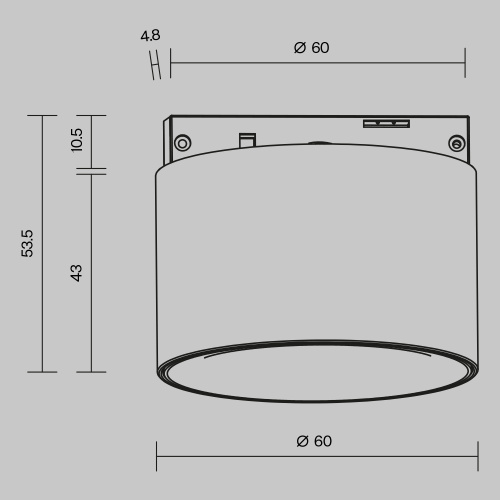 Трековый светильник Technical TR188-1-5W2.7K-M-B