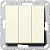 Выключатель трехклавишный Gira System 55 10A 250V британский стандарт кремовый глянцевый 283001