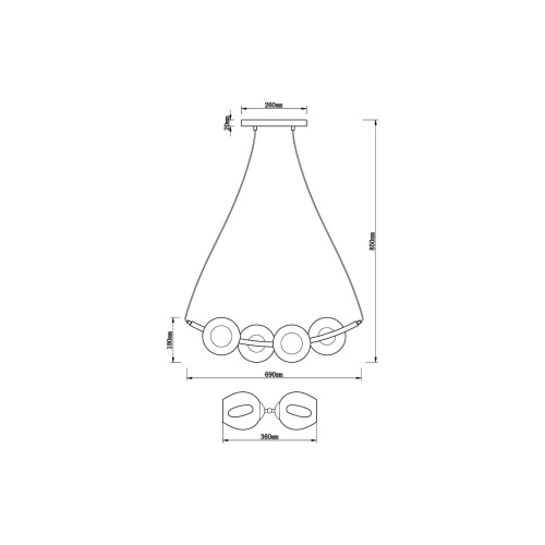 Подвесной светильник Vele Luce Astoria VL5002P41 Подвесной светильник Vele Luce Astoria VL5002P41