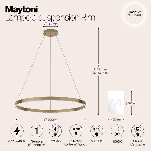 Подвесной светильник Maytoni MOD058PL-L42BS3K Подвесной светильник Maytoni MOD058PL-L42BS3K
