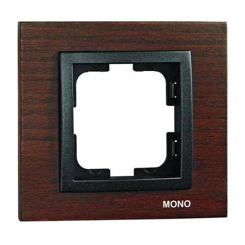 Рамка 1-постовая Mono Electric Style орех 107-510000-160 Рамка 1-постовая Mono Electric Style орех 107-510000-160